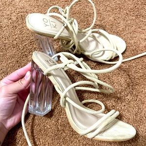 YOKI brand nude heels